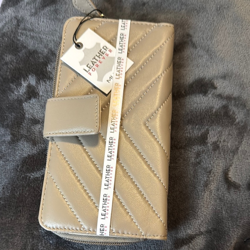 Leather Point Gray Wallet